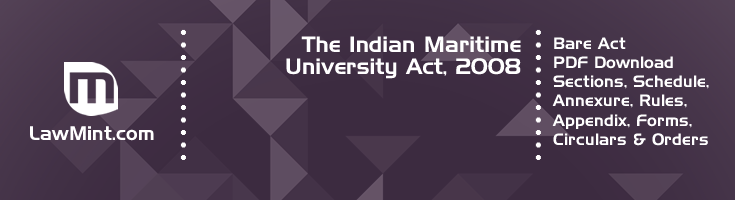 The Indian Maritime University Act 2008 Bare Act PDF Download 2