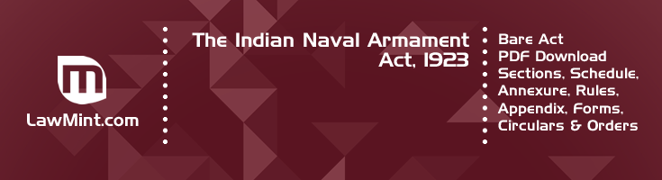 The Indian Naval Armament Act 1923 Bare Act PDF Download 2