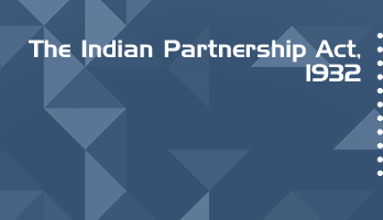 The Indian Partnership Act 1932 Bare Act PDF Download 2