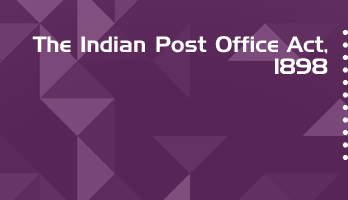 The Indian Post Office Act 1898 Bare Act PDF Download 2