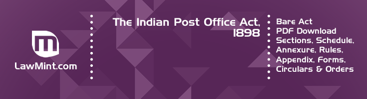 The Indian Post Office Act 1898 Bare Act PDF Download 2