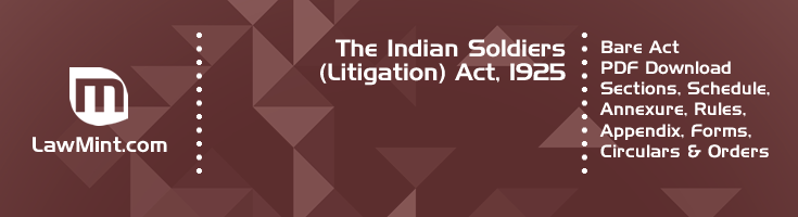 The Indian Soldiers Litigation Act 1925 Bare Act PDF Download 2