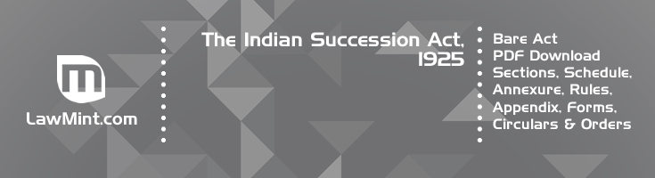 The Indian Succession Act 1925 Bare Act PDF Download 2