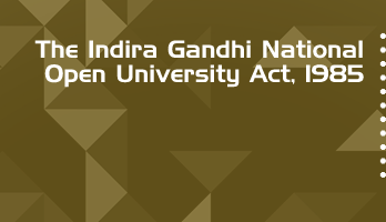 The Indira Gandhi National Open University Act 1985 Bare Act PDF Download 2