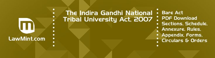 The Indira Gandhi National Tribal University Act 2007 Bare Act PDF Download 2