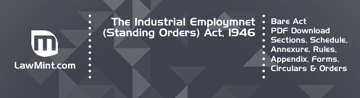 The Industrial Employmnet Standing Orders Act 1946 Bare Act PDF Download 2