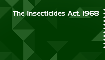 The Insecticides Act 1968 Bare Act PDF Download 2