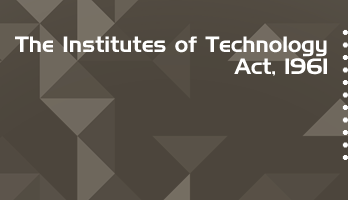 The Institutes of Technology Act 1961 Bare Act PDF Download 2