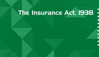 The Insurance Act 1938 Bare Act PDF Download 2