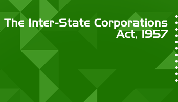 The Inter State Corporations Act 1957 Bare Act PDF Download 2