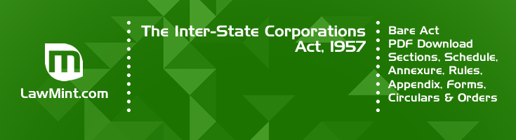 The Inter State Corporations Act 1957 Bare Act PDF Download 2