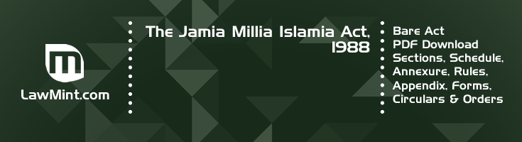 The Jamia Millia Islamia Act 1988 Bare Act PDF Download 2