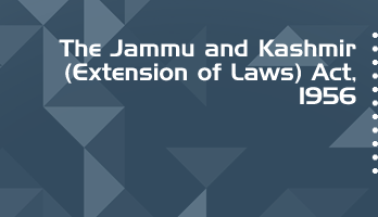 The Jammu and Kashmir Extension of Laws Act 1956 Bare Act PDF Download 2