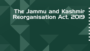 The Jammu and Kashmir Reorganisation Act 2019 Bare Act PDF Download 2