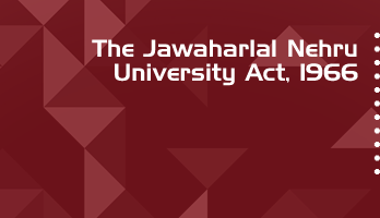 The Jawaharlal Nehru University Act 1966 Bare Act PDF Download 2