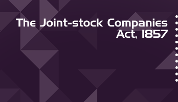 The Joint stock Companies Act 1857 Bare Act PDF Download 2