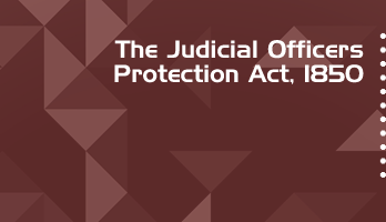 The Judicial Officers Protection Act 1850 Bare Act PDF Download 2