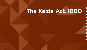 The Kazis Act 1880 Bare Act PDF Download 2