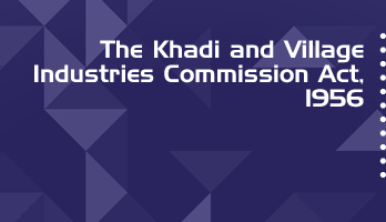 The Khadi and Village Industries Commission Act 1956 Bare Act PDF Download 2