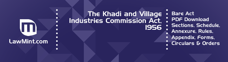 The Khadi and Village Industries Commission Act 1956 Bare Act PDF Download 2