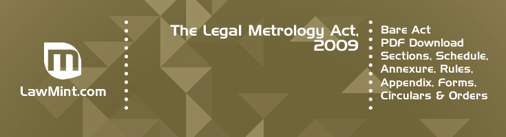 The Legal Metrology Act 2009 Bare Act PDF Download 2