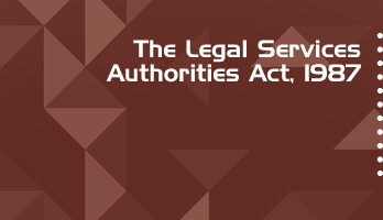 The Legal Services Authorities Act 1987 Bare Act PDF Download 2