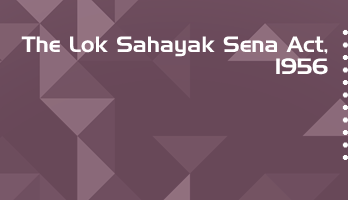 The Lok Sahayak Sena Act 1956 Bare Act PDF Download 2