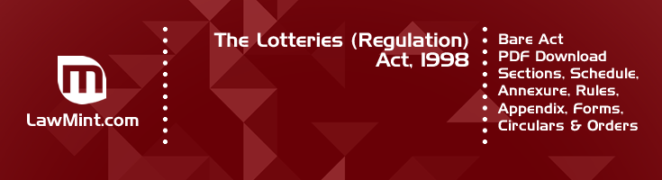 The Lotteries Regulation Act 1998 Bare Act PDF Download 2