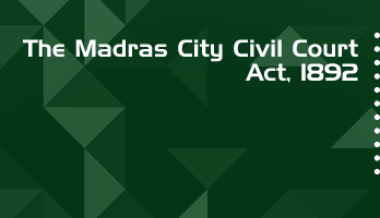 The Madras City Civil Court Act 1892 Bare Act PDF Download 2