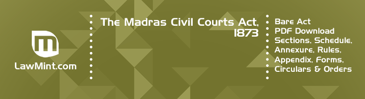 The Madras Civil Courts Act 1873 Bare Act PDF Download 2