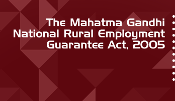 The Mahatma Gandhi National Rural Employment Guarantee Act 2005 Bare Act PDF Download 2