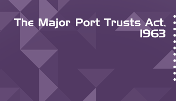 The Major Port Trusts Act 1963 Bare Act PDF Download 2