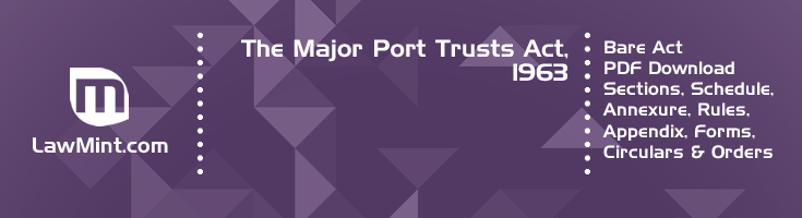 The Major Port Trusts Act 1963 Bare Act PDF Download 2