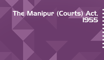 The Manipur Courts Act 1955 Bare Act PDF Download 2