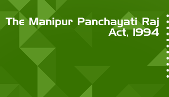 The Manipur Panchayati Raj Act 1994 Bare Act PDF Download 2