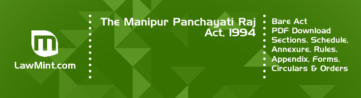 The Manipur Panchayati Raj Act 1994 Bare Act PDF Download 2