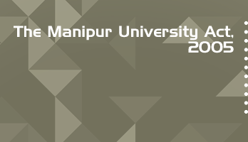 The Manipur University Act 2005 Bare Act PDF Download 2