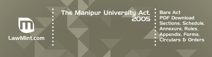 The Manipur University Act 2005 Bare Act PDF Download 2