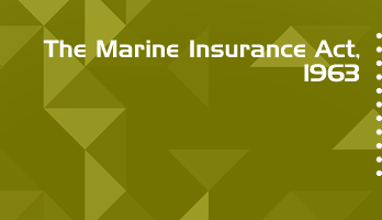 The Marine Insurance Act 1963 Bare Act PDF Download 2