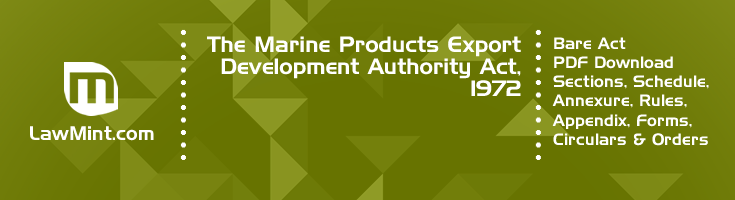 The Marine Products Export Development Authority Act 1972 Bare Act PDF Download 2