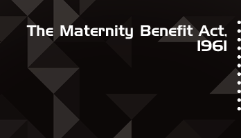 The Maternity Benefit Act 1961 Bare Act PDF Download 2