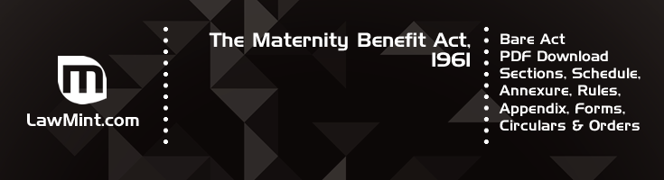 The Maternity Benefit Act 1961 Bare Act PDF Download 2