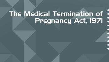 The Medical Termination of Pregnancy Act 1971 Bare Act PDF Download 2