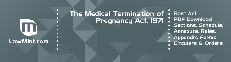 The Medical Termination of Pregnancy Act 1971 Bare Act PDF Download 2