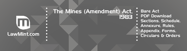 The Mines Amendment Act 1983 Bare Act PDF Download 2