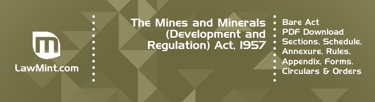The Mines and Minerals Development and Regulation Act 1957 Bare Act PDF Download 2