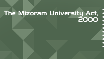 The Mizoram University Act 2000 Bare Act PDF Download 2