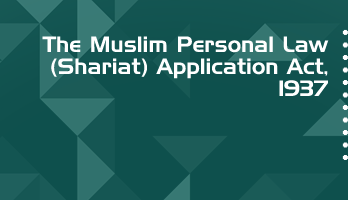 The Muslim Personal Law Shariat Application Act 1937 Bare Act PDF Download 2