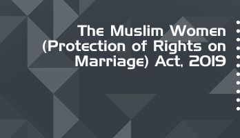 The Muslim Women Protection of Rights on Marriage Act 2019 Bare Act PDF Download 2