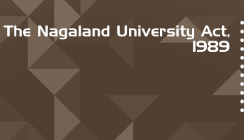 The Nagaland University Act 1989 Bare Act PDF Download 2